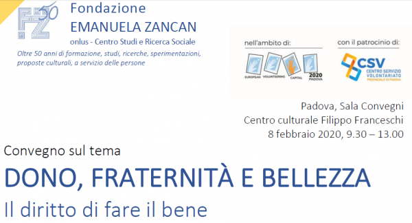 Convengo Fraternità e Bellezza-Fondazione Zancan