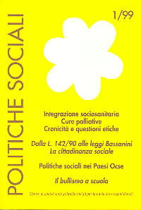 Politiche Sociali 1-1999 - Fondazione Zancan Onlus