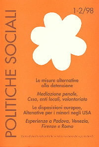 Politiche Sociali 1-2-1998 - Fondazione Zancan Onlus