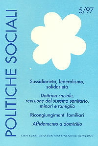 Politiche Sociali 5-1997 - Fondazione Zancan Onlus