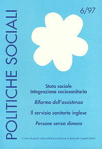 Politiche Sociali 6-1997 - Fondazione Zancan Onlus