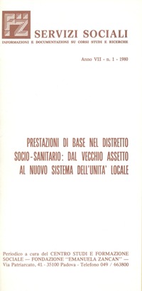 Servizi Sociali 1-1980 - Fondazione Zancan Onlus