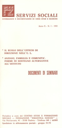 Servizi Sociali 1-1983 - Fondazione Zancan Onlus