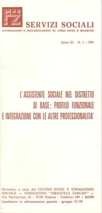 Servizi Sociali 1-1984 - Fondazione Zancan Onlus