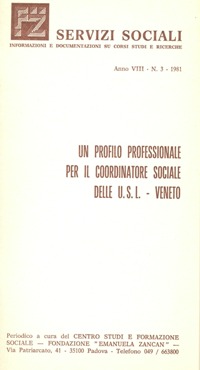 Servizi Sociali 3-1981 - Fondazione Zancan Onlus