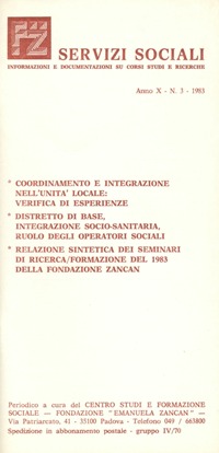 Servizi Sociali 3-1983 - Fondazione Zancan