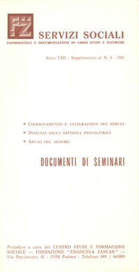 Servizi Sociali 4-1981 - Fondazione Zancan Onlus