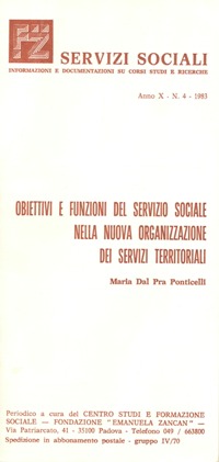 Servizi Sociali 4-1983 - Fondazione Zancan Onlus