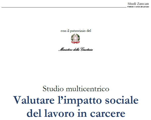 Valutare impatto sociale lavoro in carcere-Fondazione Zancan Onlus