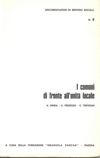 Ricerche e Documentazioni - 1974 - I comuni di fronte all'unità locale - Fondazione Zancan Onlus