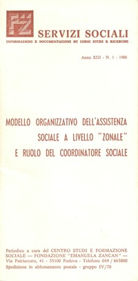 Servizi Sociali 1-1986 - Fondazione Zancan Onlus