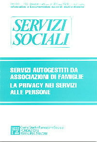 Servizi Sociali 1-1999 - Fondazione Zancan Onlus