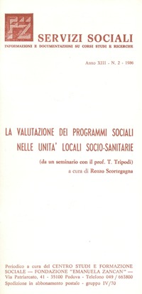Servizi Sociali 2-1986 - Fondazione Zancan Onlus