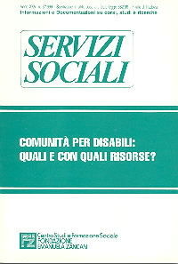 Servizi Sociali 3-1999 - Fondazione Zancan Onlus