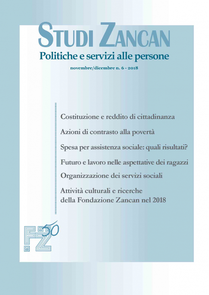 Studi Zancan 6/2018 - Fondazione Studi Zancan