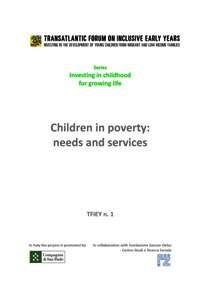 Volumi fuori collana - Children in poverty needs and services