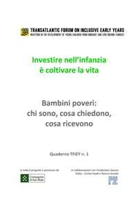 volumi fuori collana - bambini poveri chi sono cosa chiedono cosa ricevono